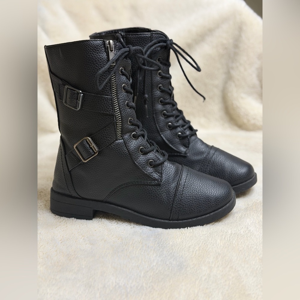 Rue21 Textured Black Moto Boots